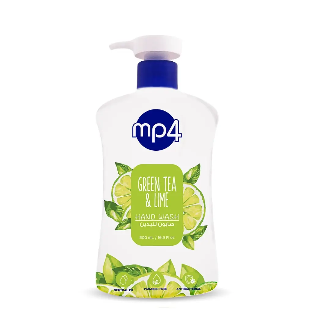 MP4 Hand Wash Green Tea 500 ML - غسول يدين برائحة الشاي الأخضر