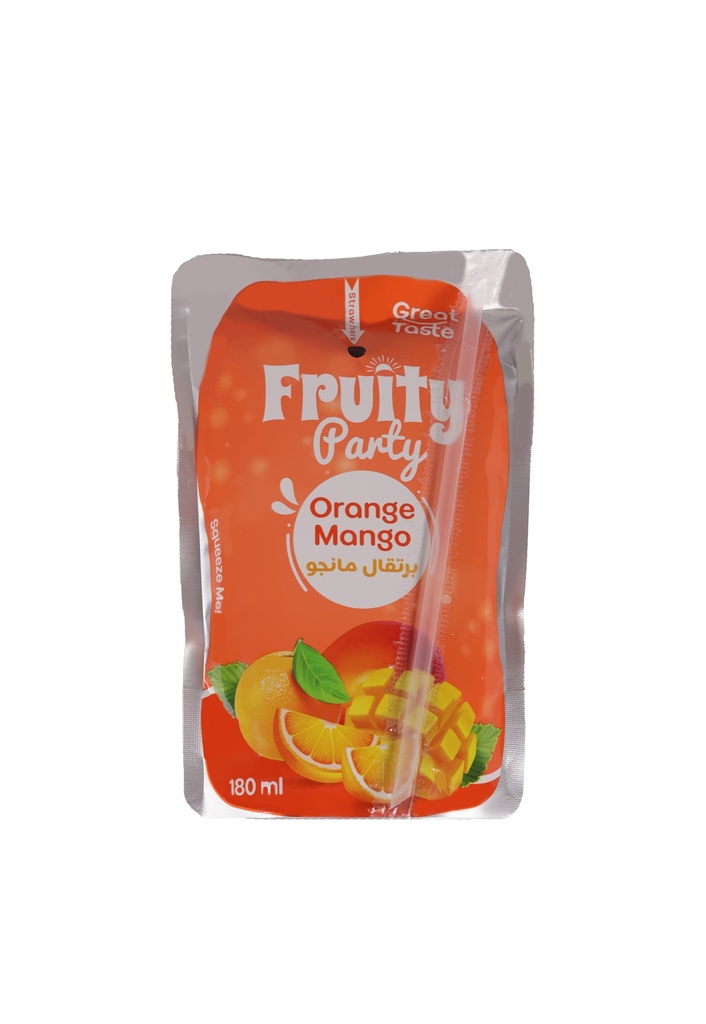 Fruity Party Orange Mango 180 ml -  عصير برتقال ومانجو 