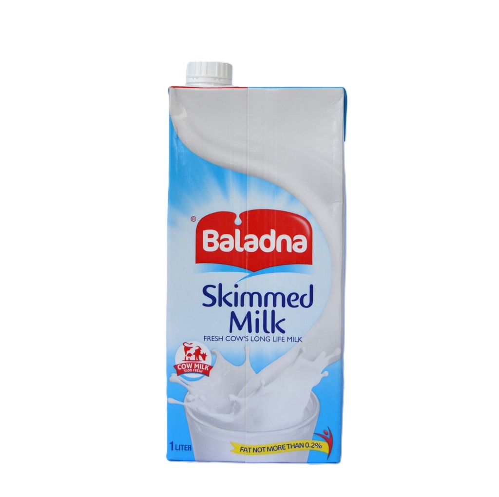 Baladna Skimmed Milk 1L -حليب خالي الدسم