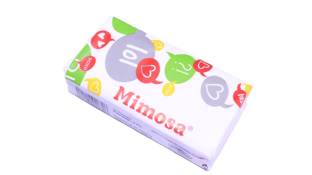 Mimosa pocket children pack 1*10 tissues محارم جيب للأطفال
