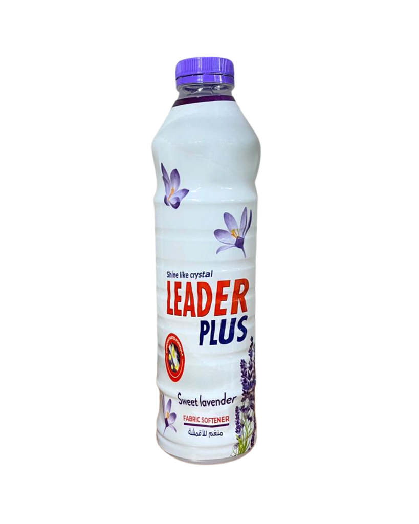Leader Plus Fabric Softener Lavender 1L - منعم الأقمشة ليدر بلاس برائحة اللافندر