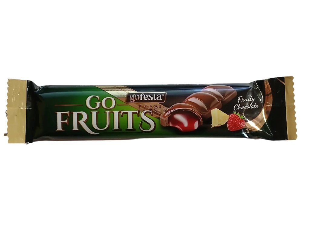 Go fruity chocolate bar 25g