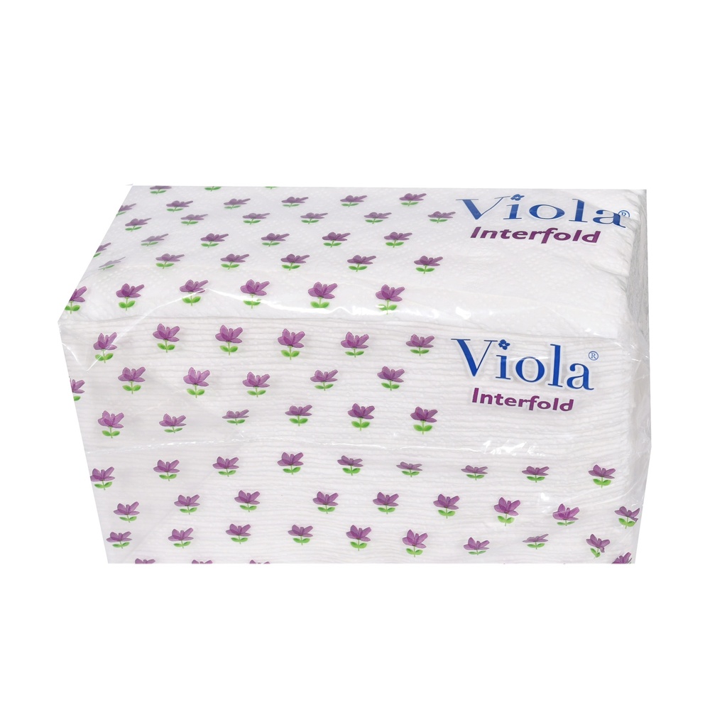 Hand Towel Interfold Viola- Pack of 10 - 190GR - مَحارِم مطبوعة 