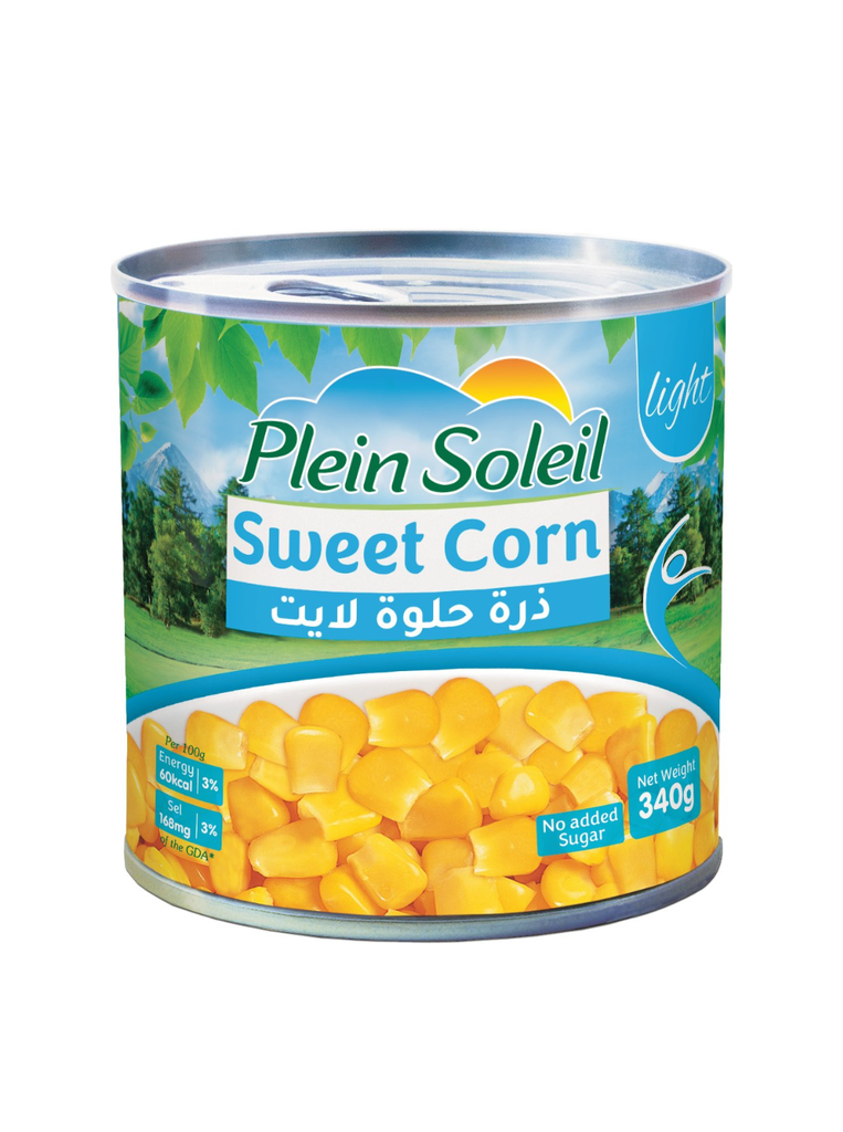 Plein Soleil Sweet corn light 340g- ذرة حلوة لايت