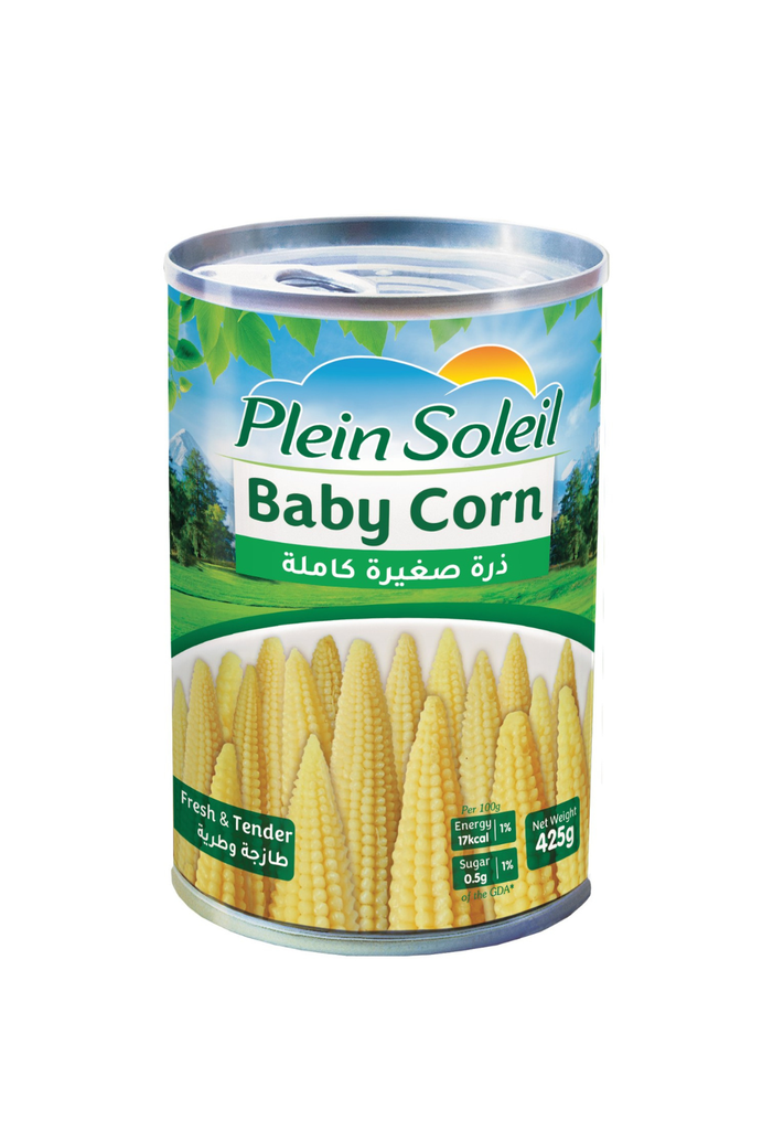 Plein Soleil baby corn 425g - ذرة صغيرة كاملة 