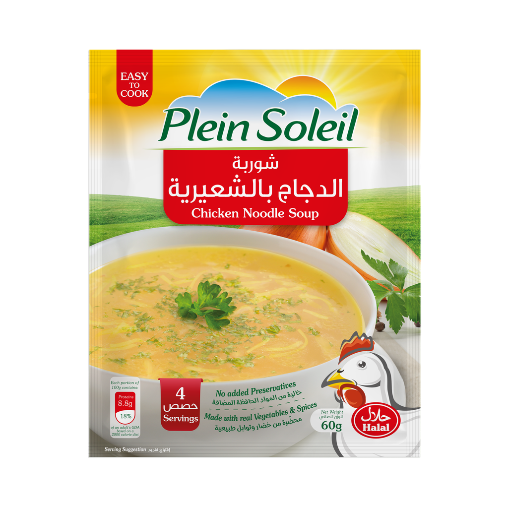 Plein Soleil chicken noodle soup 60g -شوربة الدجاج بالشعرية 