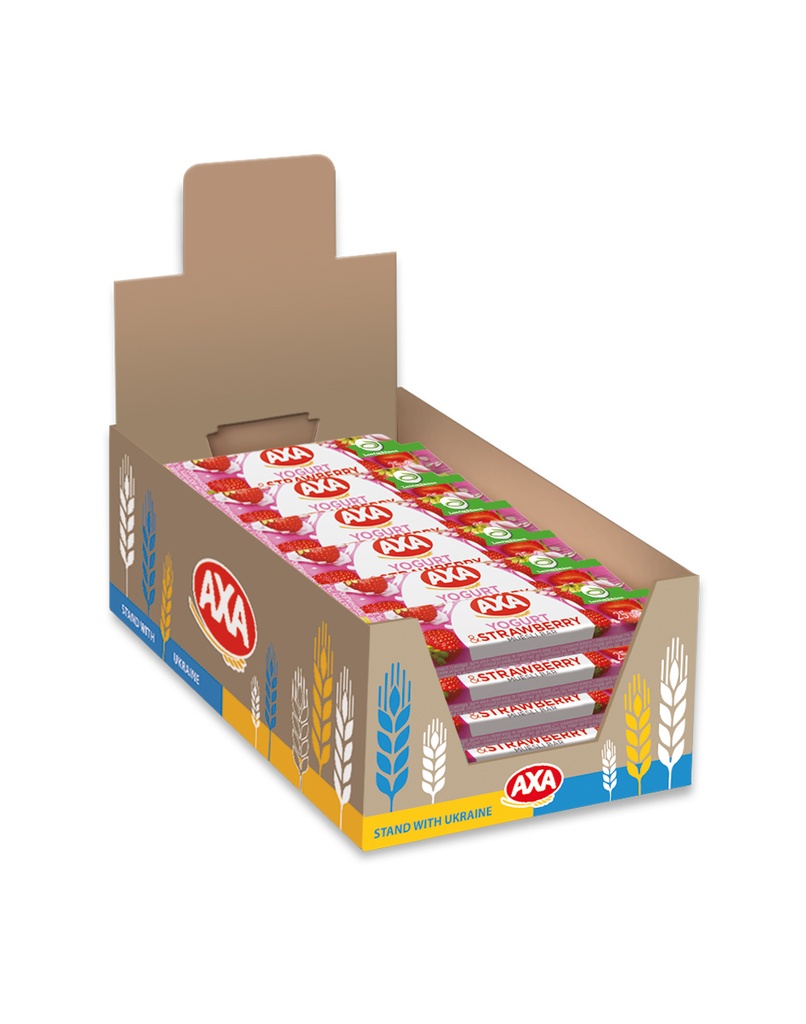 AXA Yogurt & Strawberry bar 25g لوح زبادي وفراولة 