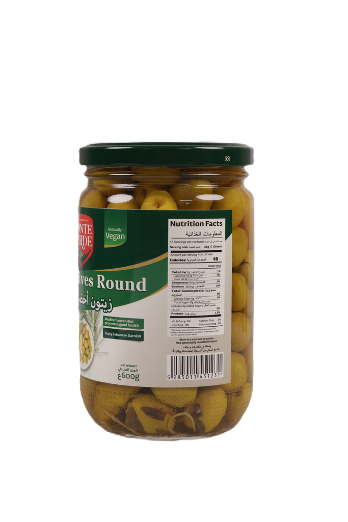 Green Olives Round 600g