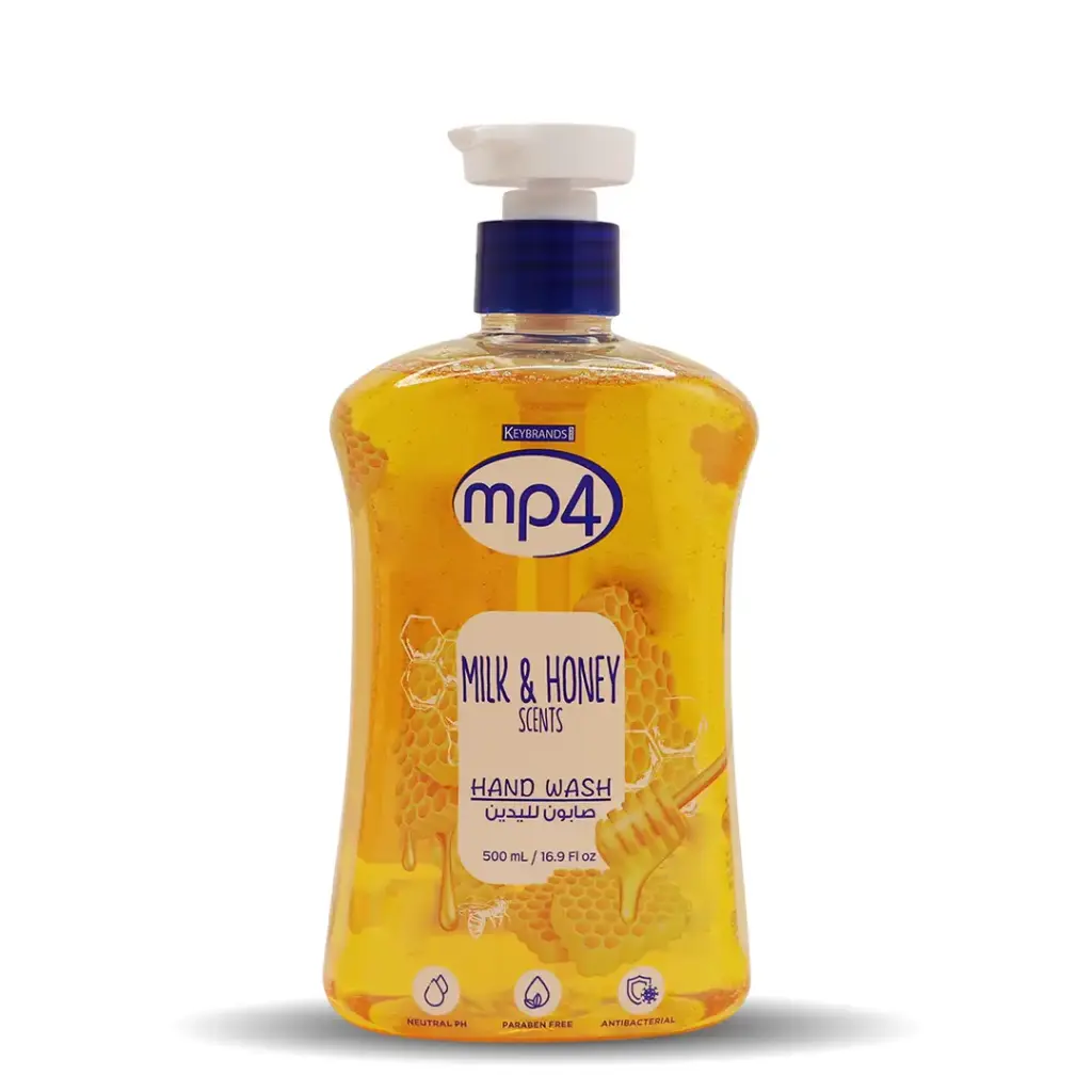 MP4 Hand Wash Milk & Honey 500ml -غسول لليدين بالحليب والعسل