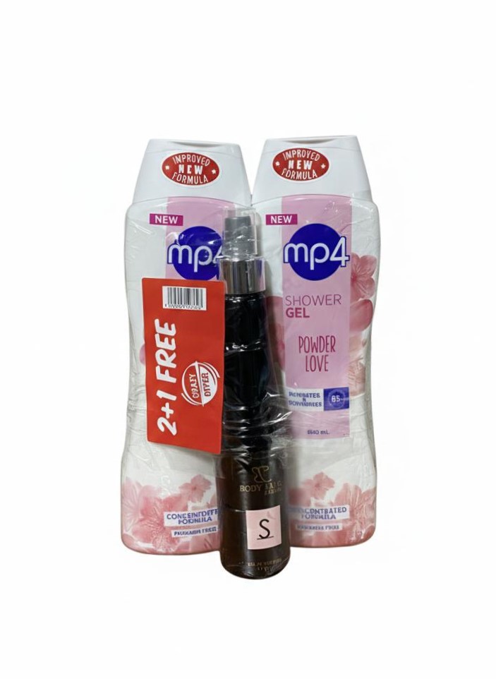 MP4 Shower Gel 650ML  (2+1 free) - جل استحمام 