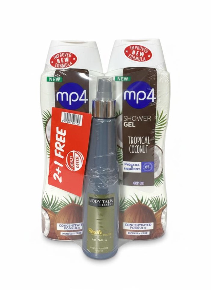 MP4 Shower Gel 650ML  (2+1 free) - جل استحمام 