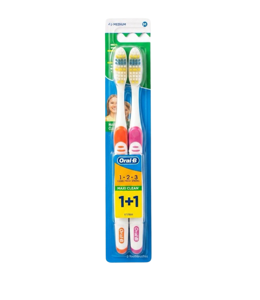 Oral B Vision Toothbrush Medium 1+1 Free 2's - فرشاة أسنان أورال بي فيجن متوسطة الحجم، ١+١ مجاناً
