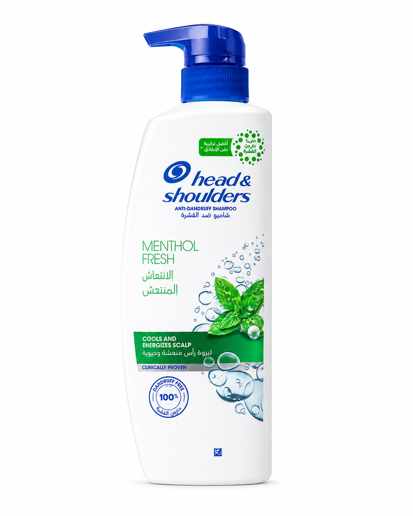 Head & Shoulders Shampoo Refreshing Menthol 500ml - شامبو هيد آند شولدرز بالمنثول المنعش