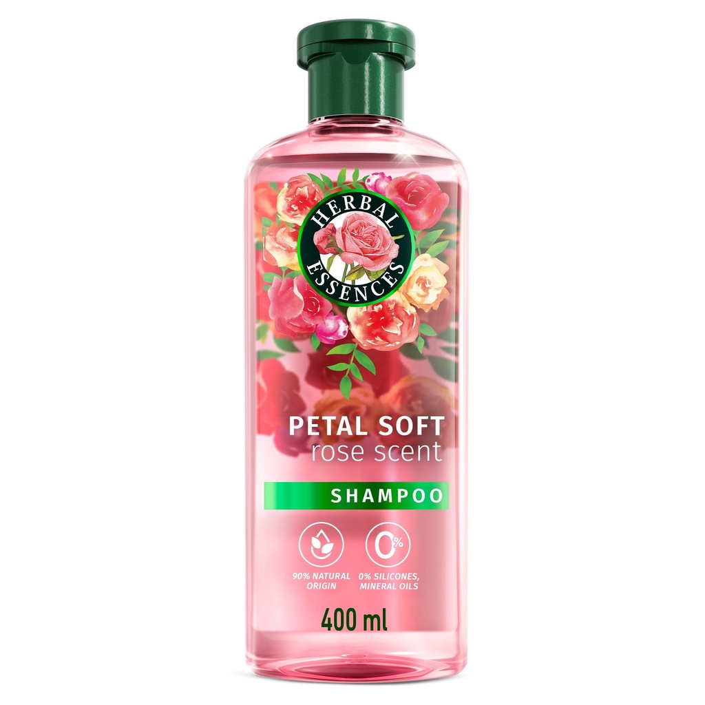 Herbal Essences Shampoo Petal Rose 400mL - هيربال إسنسز شامبو بتلات الورد       