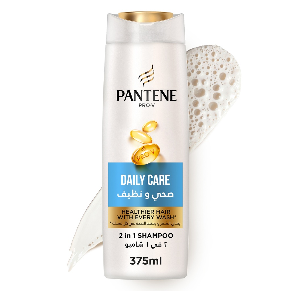 Pantene Shampoo Classic Clean 2in1 375ml - شامبو بانتين كلاسيك كلين ٢ في ١