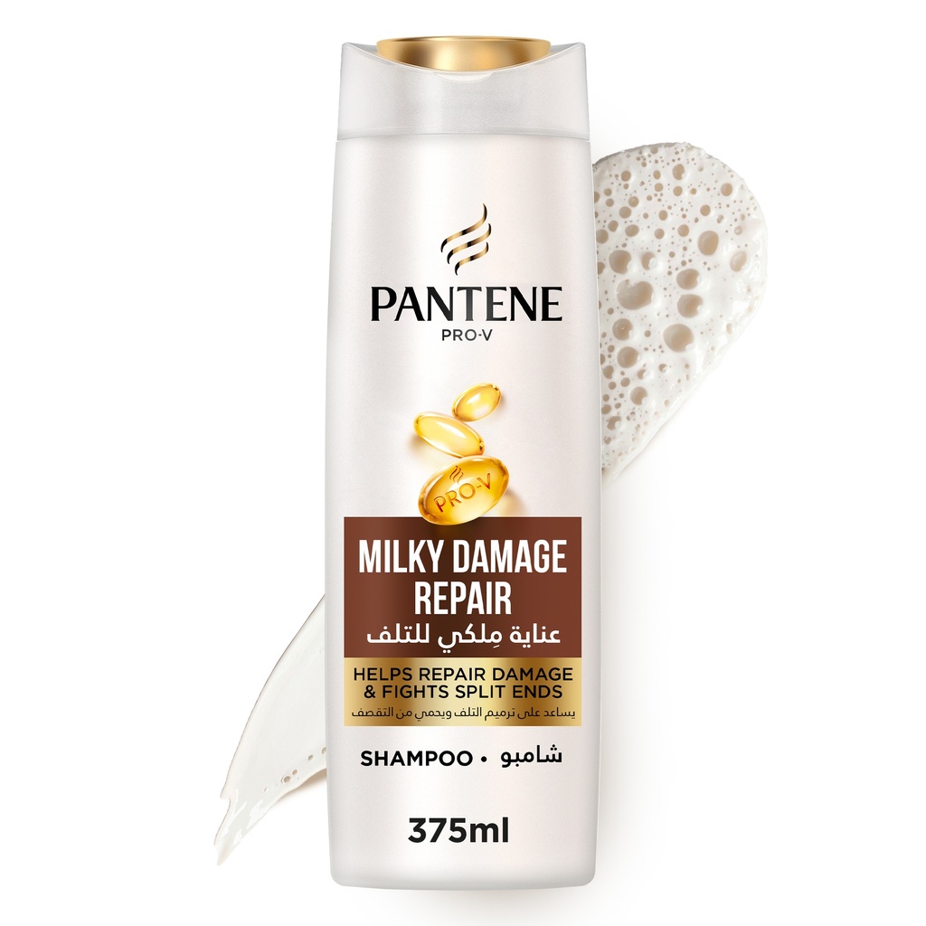 Pantene Shampoo Milky Damage Repair 375ml - شامبو بانتين ميلكي لإصلاح الشعر التالف