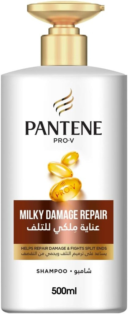 Pantene Shampoo Milky Damage Repair 500ml - شامبو بانتين ميلكي لإصلاح الشعر التالف