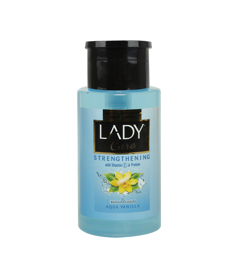 Lady Care Nail Remover Pump Aqua Vanilla - 210ml مزيل طلاء الأظافر