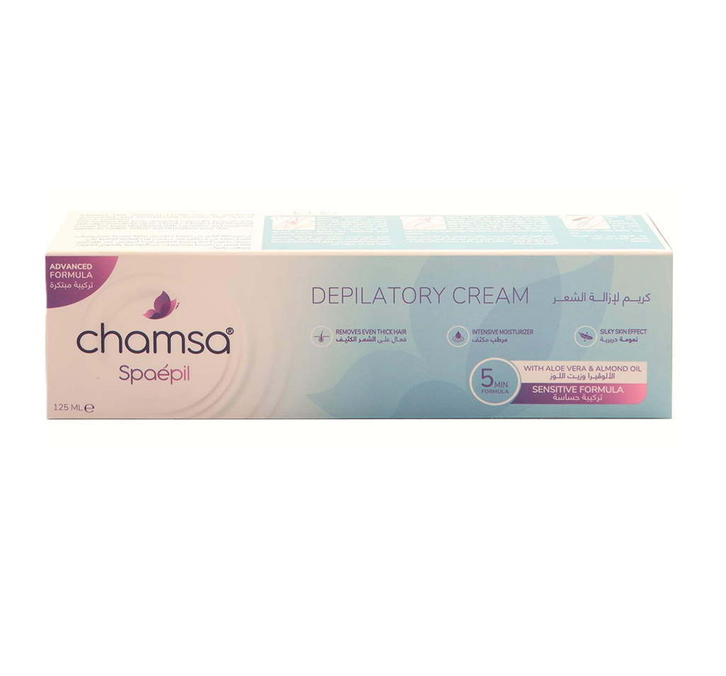 Chamsa Depilatory Cream Sensitive Skin - 125ml - شامسا كريم إزالة الشعر