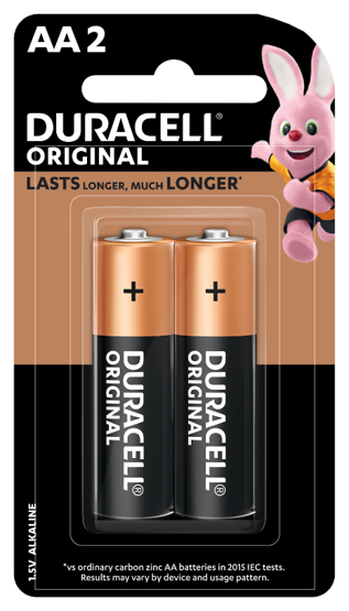 Duracell Original AA Batteries - 2's - بطاريات دوراسيل الأصلية 