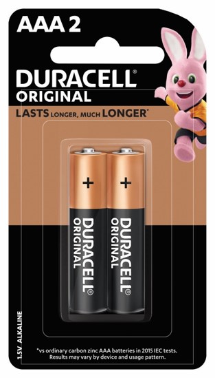 Duracell Original AAA Batteries - 2's - بطاريات دوراسيل الأصلية 