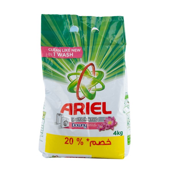 Ariel Automatic Touch of Downy 20% 4Kg - أريل أوتوماتيك تاتش داوني 