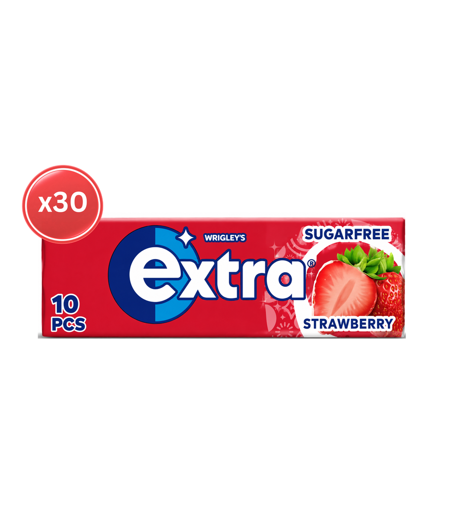 Extra Strawberry Chewing Gum Pellet - 30x14g - علكة إكسترا بنكهة الفراولة
