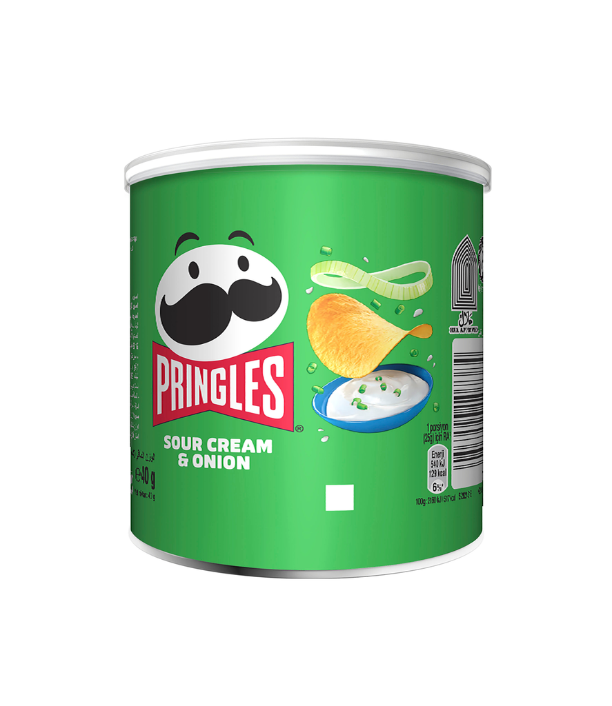 Pringles Sour Cream & Onion - 40g برينجلز بالكريمة الحامضة والبصل