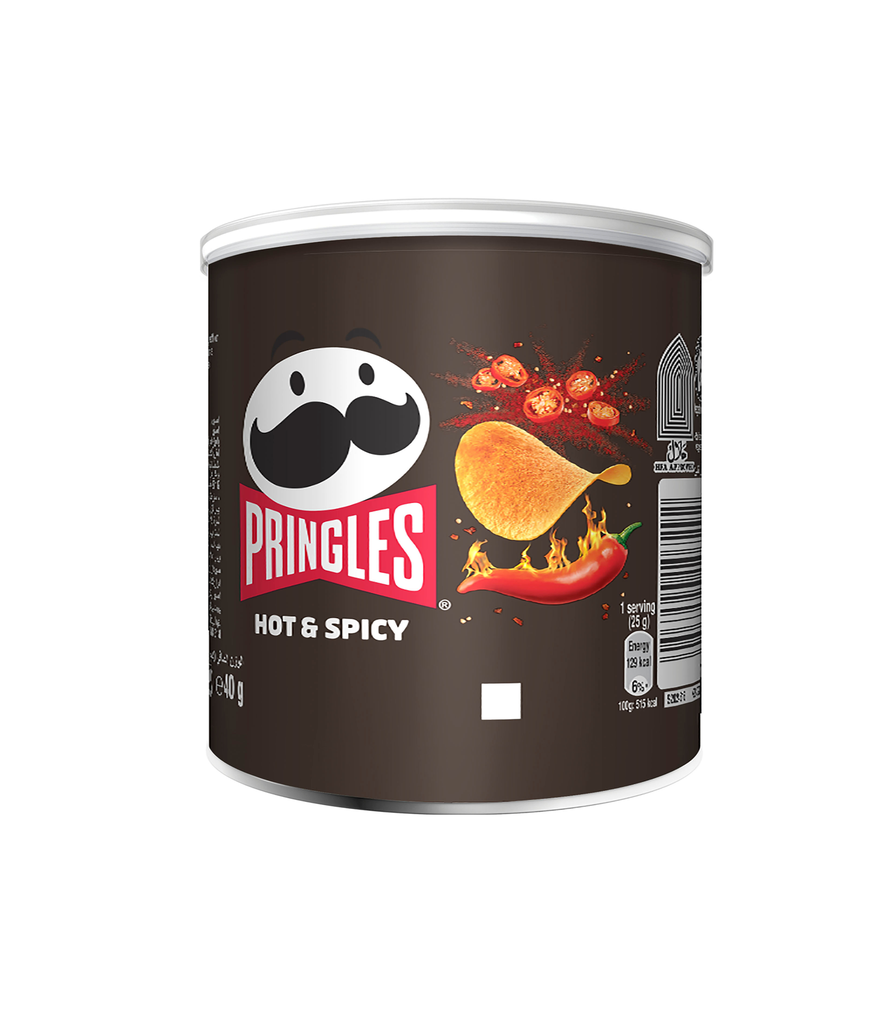 Pringles Hot & Spicy  - 40g  برينجلز بنكهة حر 