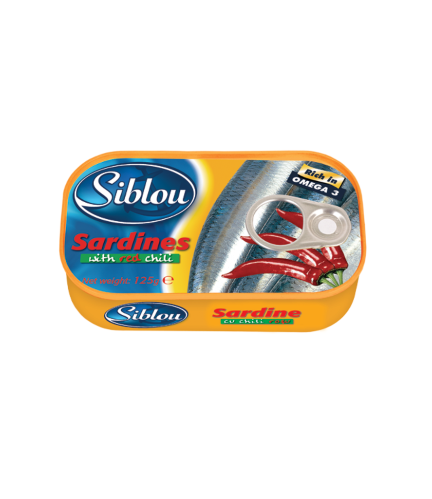 Siblou Sardines with Red Chili 125g - سردين سيبلو بالفلفل الحار الأحمر