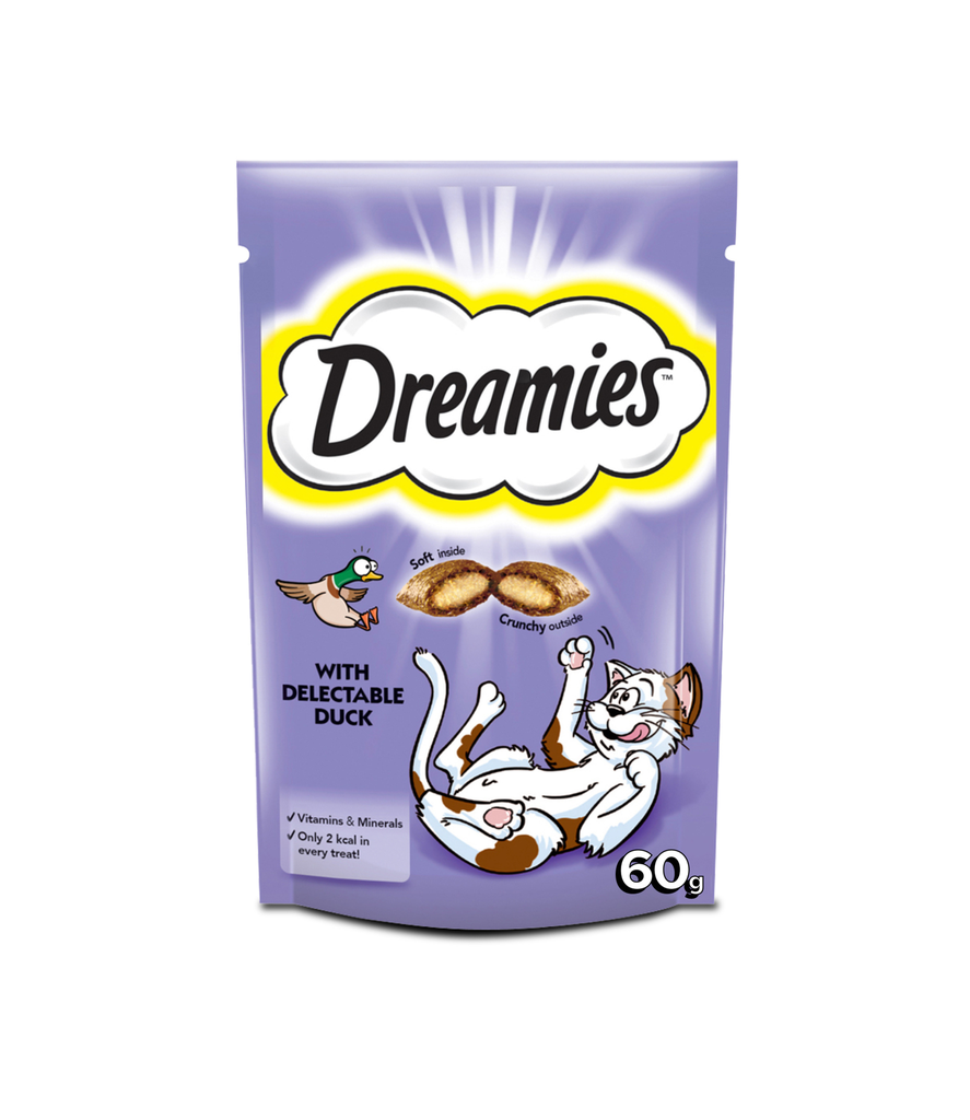 Dreamies Duck 60g - Cat Food-دريميز بنكهة البط طعام للقطط 