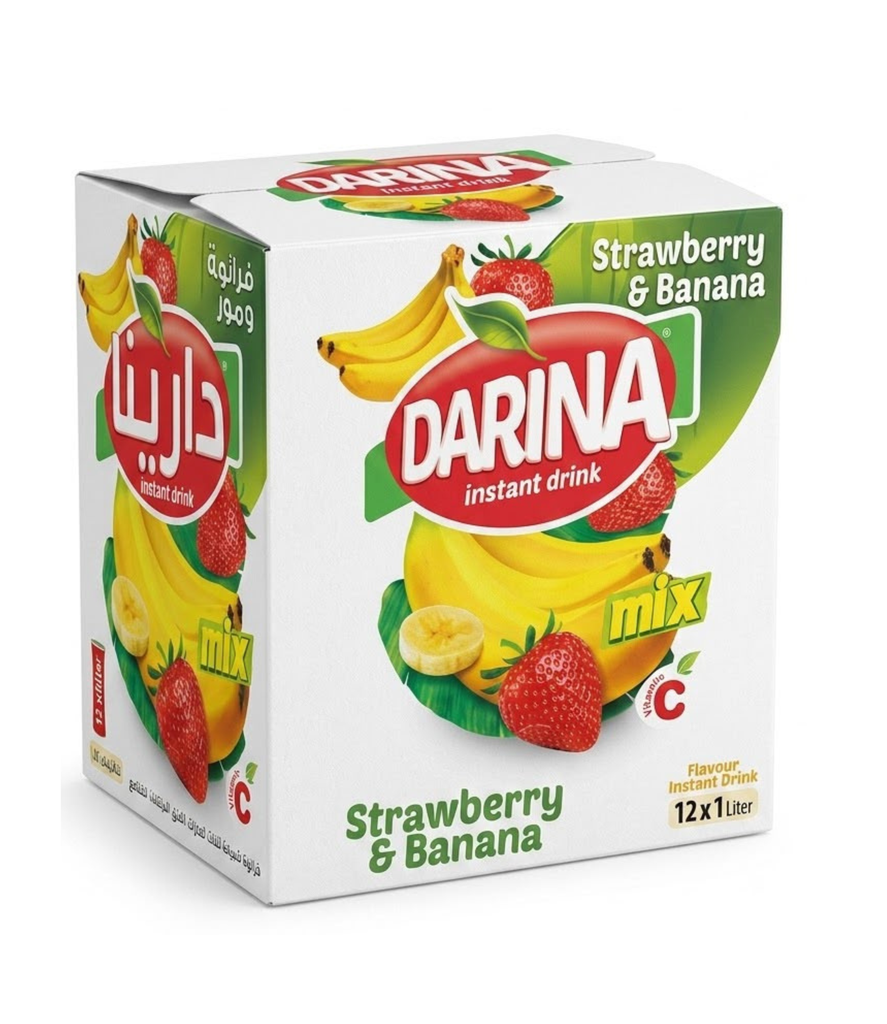 Darina - Instant Drink Strawberry Banana - 12x25g -  انستنت درنك فريز و موز