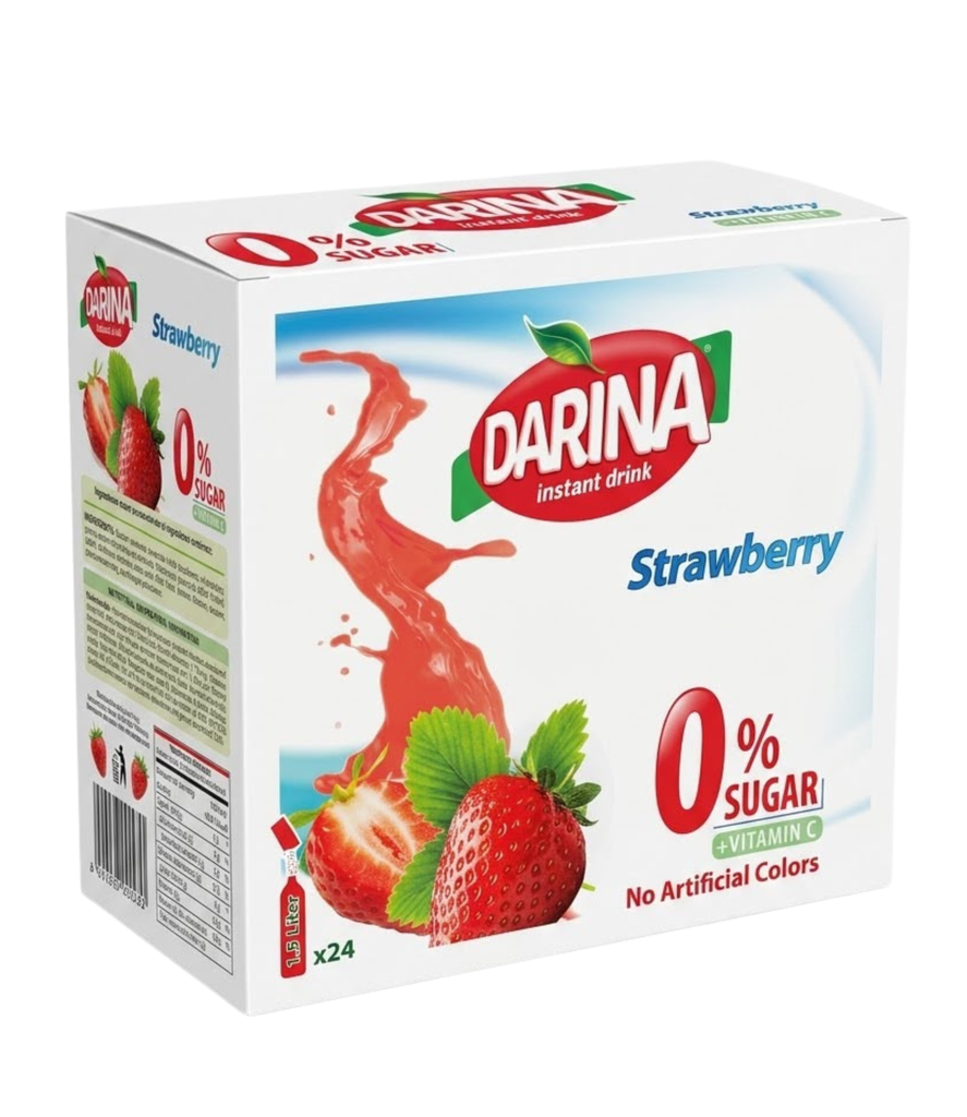 Darina - Instant Light Drink Strawberry - 24x9g - انستنت لايت درنك فريز