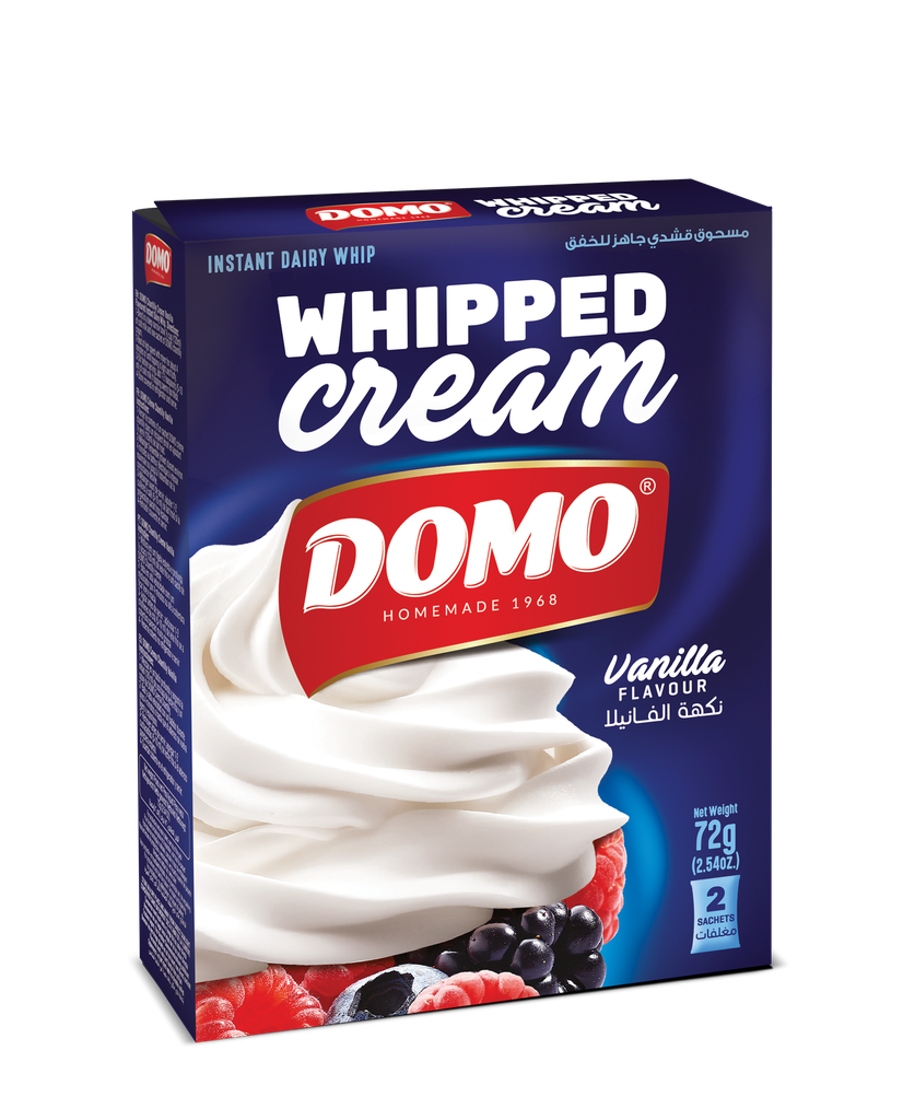 Domo Whipped Cream Vanilla 72g - كريمة مخفوقة بالفانيلا