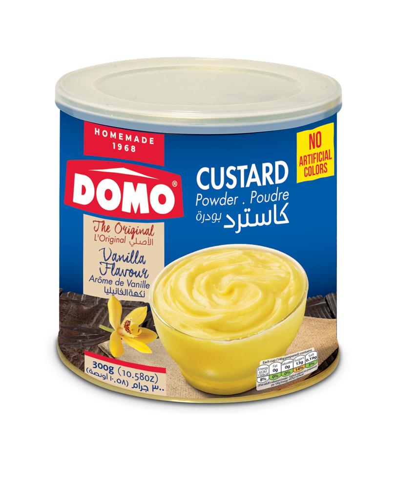 Domo Custard Powder Vanilla 300g - بودرة  كاسترد بالفانيلا