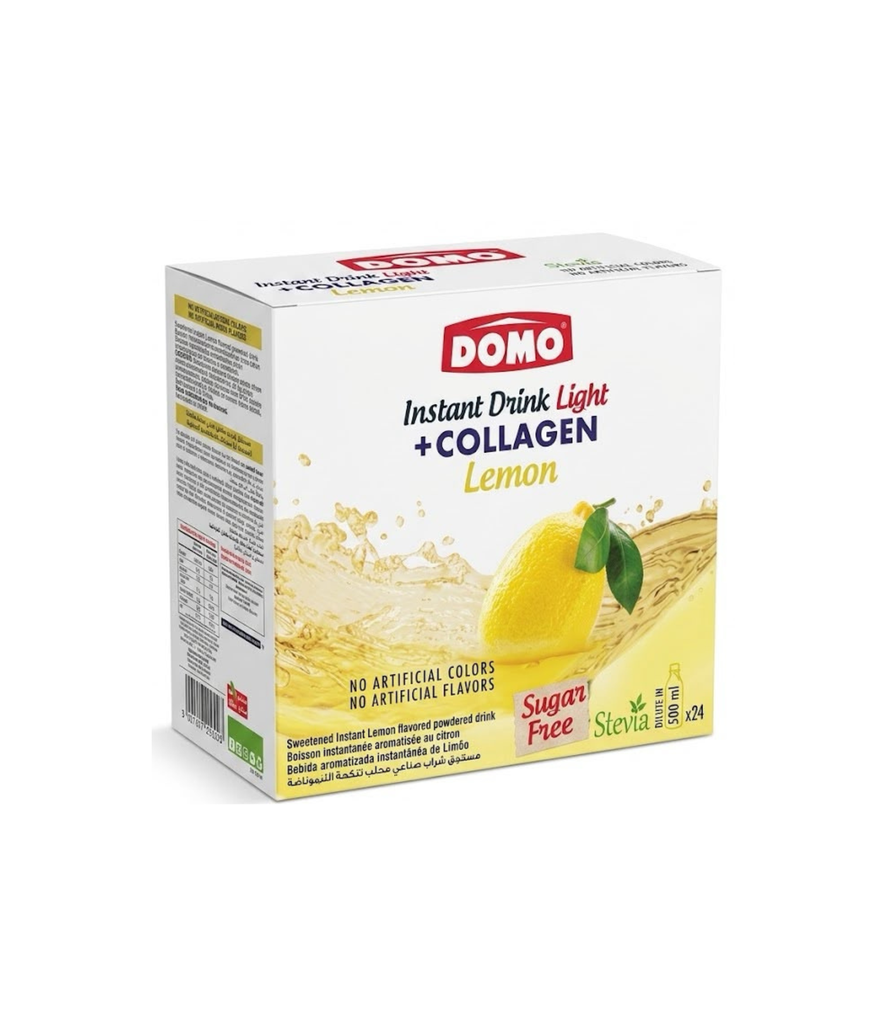 Domo Instant Light Collagen Drink Lemon 24x8g -مشروب كولاجين  بنكهة الليمون