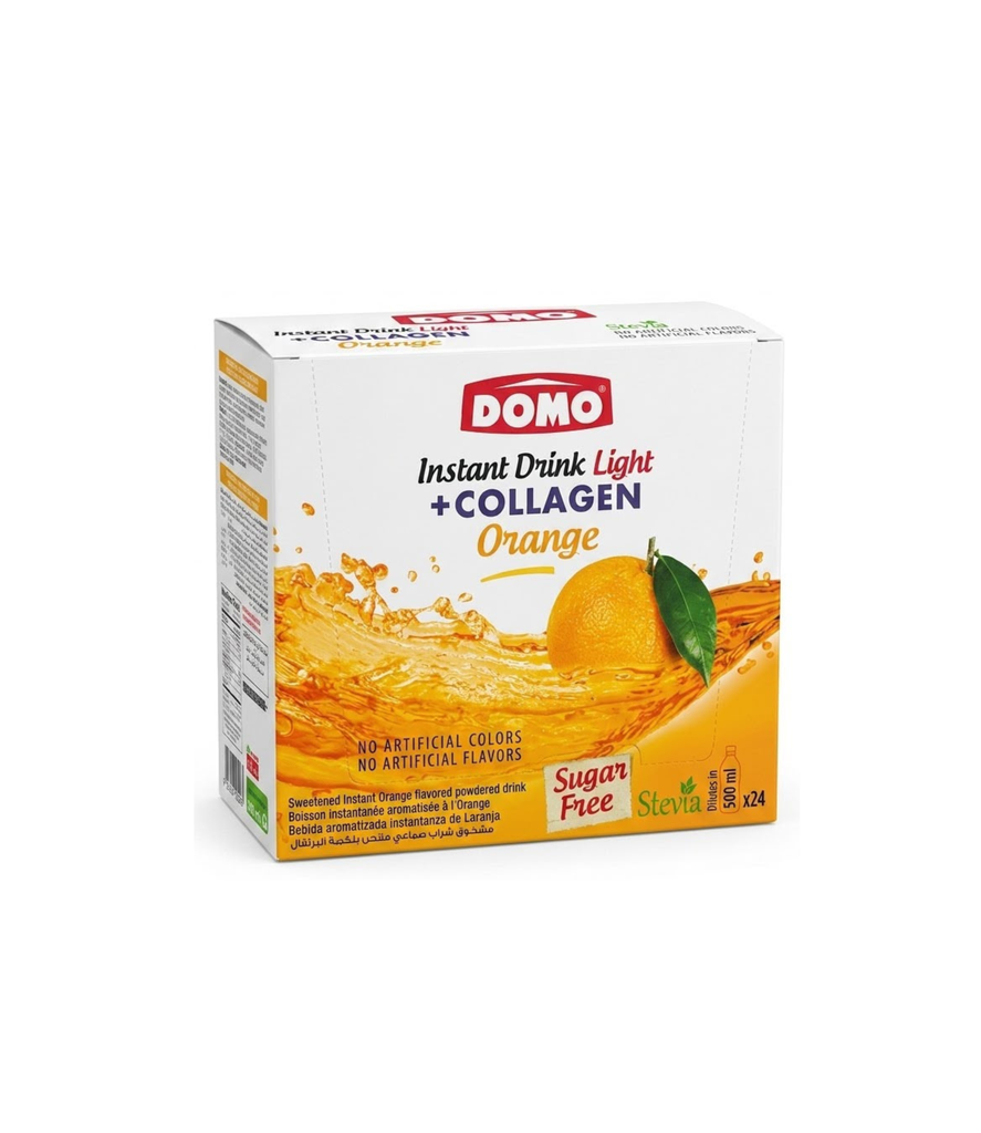 Domo Instant Light Collagen Drink Orange 24x8g - مشروب كولاجين بنكهة البرتقال