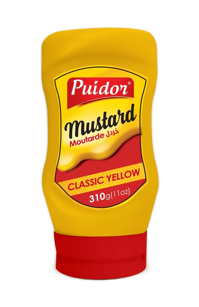 Puidor - Mustard Squeeze Bottle - 310g-خردل