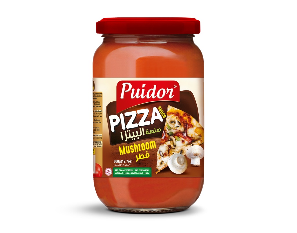 Puidor - Pizza Sauce Mushroom - 360g صلصة بيتزا بالفطر