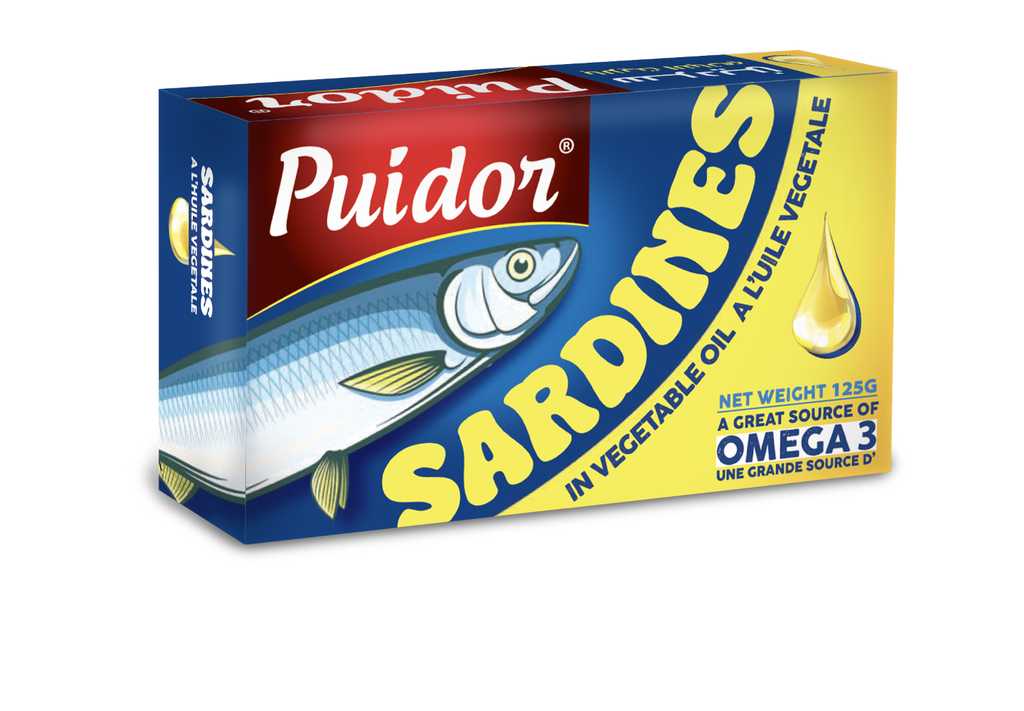 Puidor - Sardines in Vegetable Oil - 125g-سردين بزيت نباتي