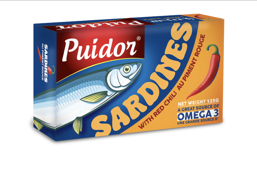 Puidor - Sardines with Red Chili - 125g-سردين بالفلفل الأحمر