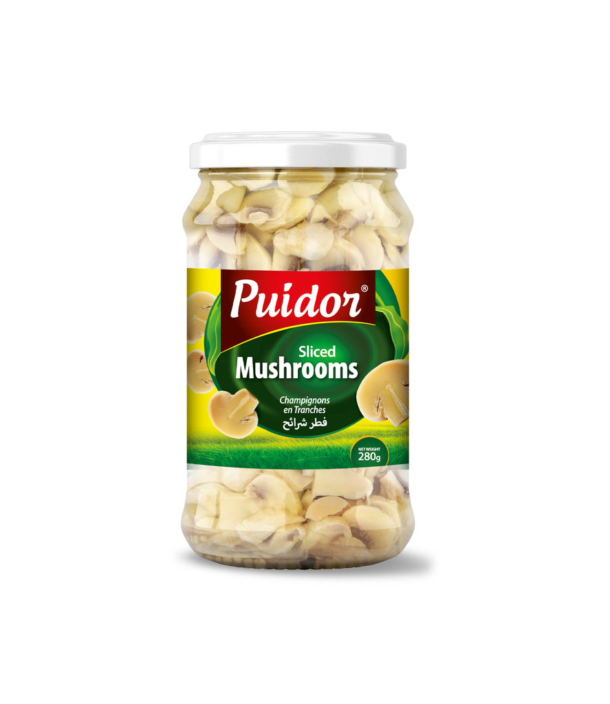 Puidor - Sliced Mushroom in Jar - 280g-فطر شرائح