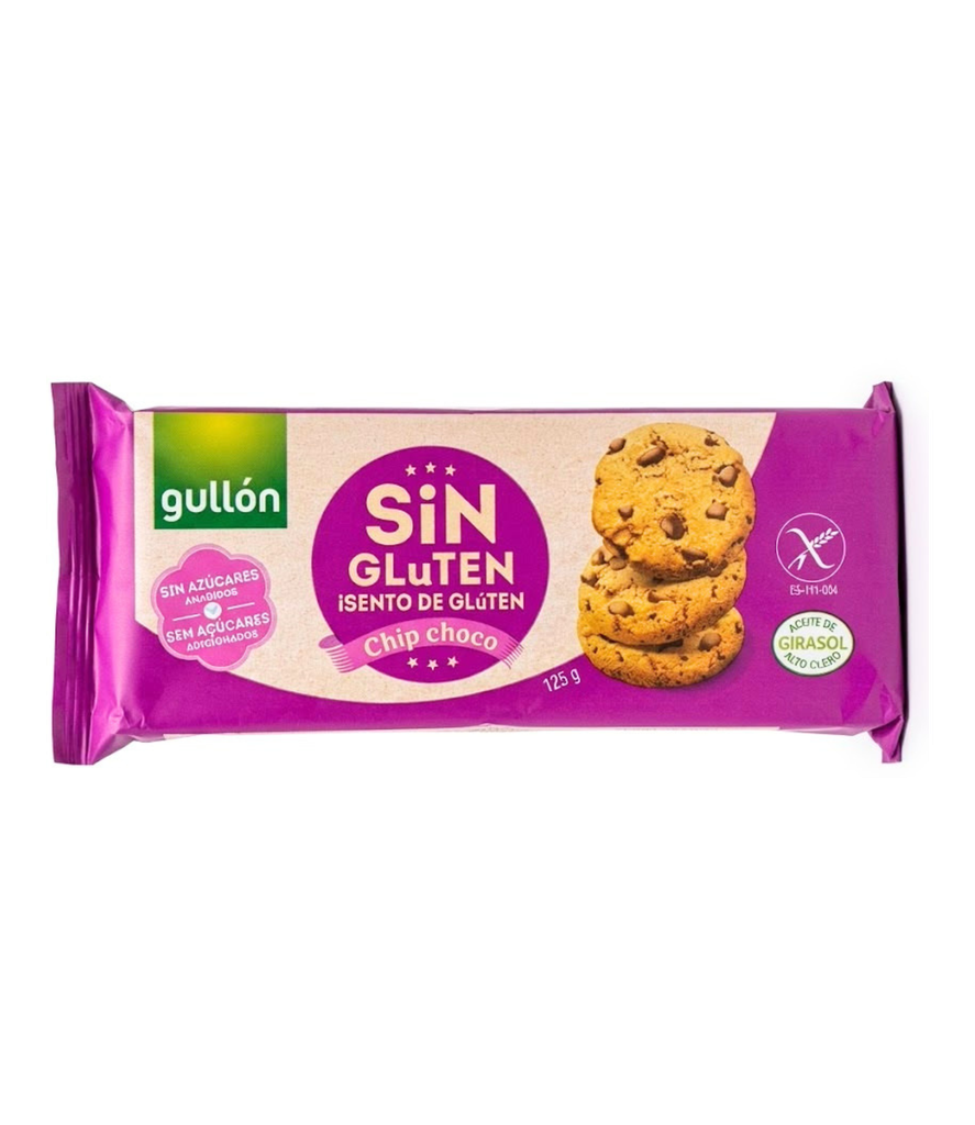 Gullon Gluten free Chip Choco Cookies 125g-بسكويت بالشوكولا
