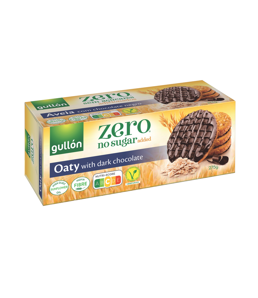 Gullon Zero Oaty with dark chocolate 275g-بسكويت الشوفان زيرو بالشوكولاتة الداكنة