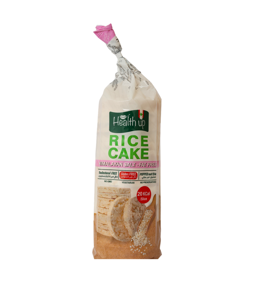 Health UP Gluten Free Rice Cake Himalayan Salt 120g-كعك الأرز بملح الهيمالايا