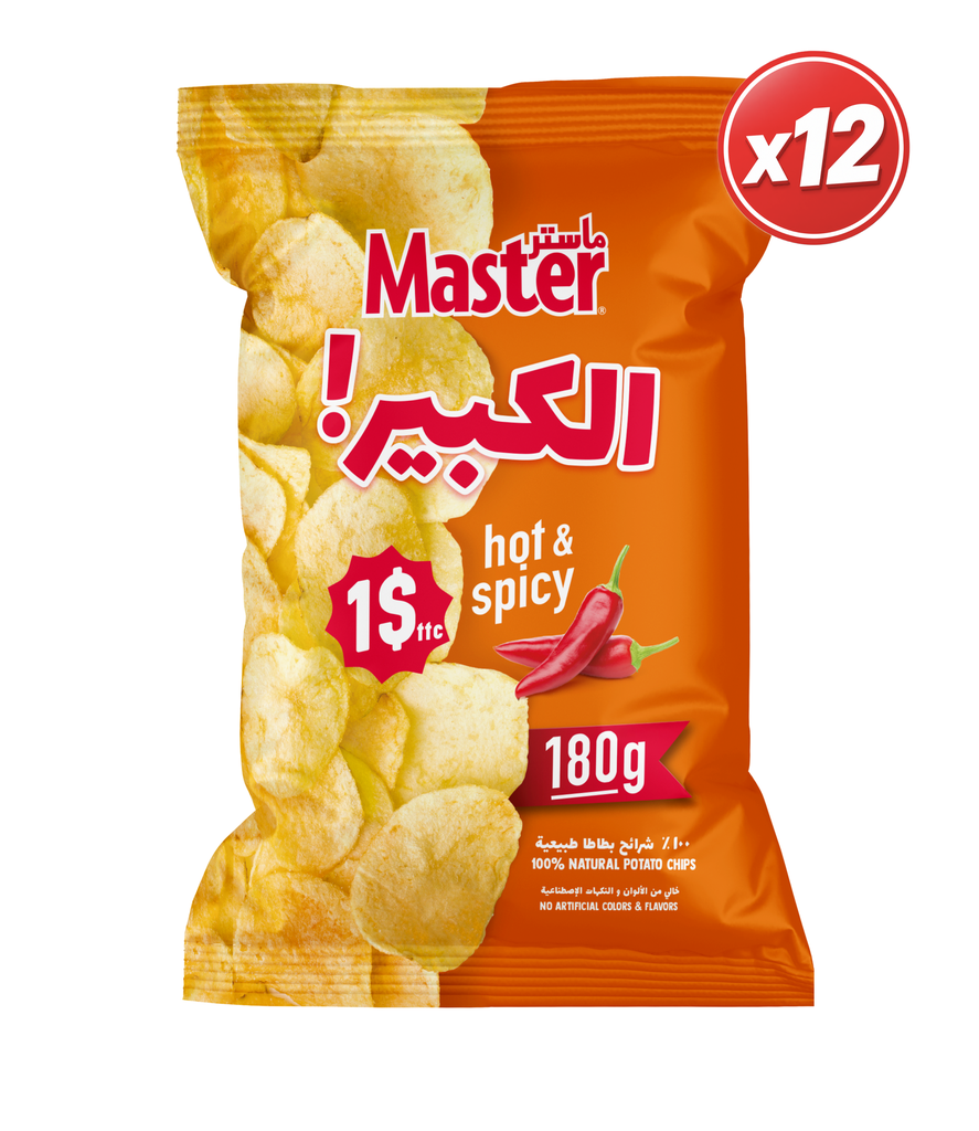 Master kbir Hot chili 12*155g - ماستر كبير فلفل حار 