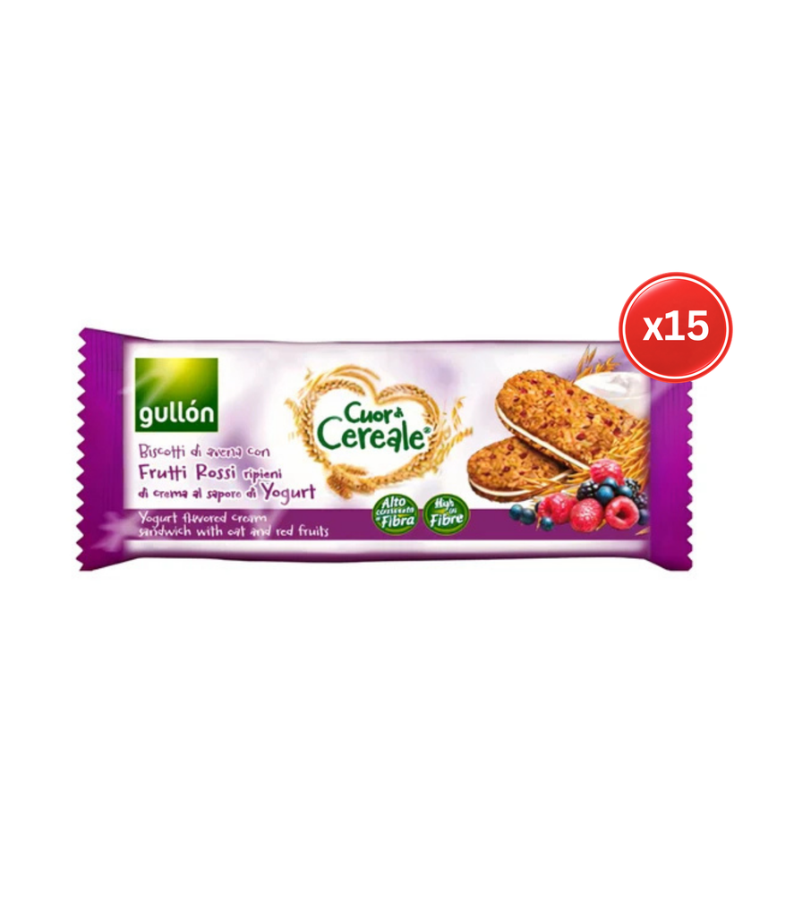 Gullon fruity sandwich Yogurt 44g x15-ساندويتش بالزبادي