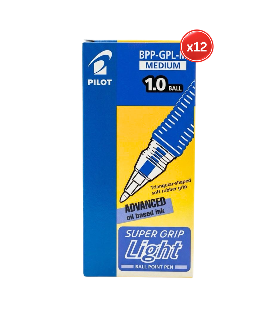 Pilot Ball Point Pen 1.0 ball Blue Ink  12pcs -  قلم حبر جاف أزرق