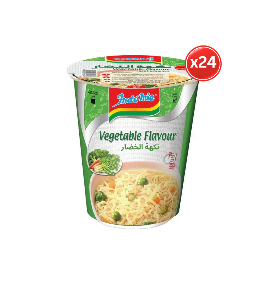 Indomie Cup Vegetable 24*60g-إندومي كوب بالخضار