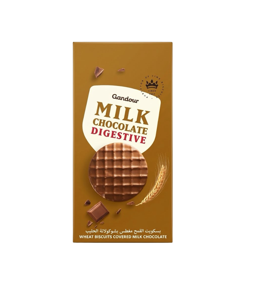 Gandour  Digestive Chocolate 195g-غندور شوكولاتة دايجستيف